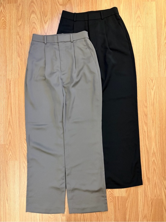 Uniqlo Pants - Uniqlo Black and Gray Straight-Leg Trousers (bundle)